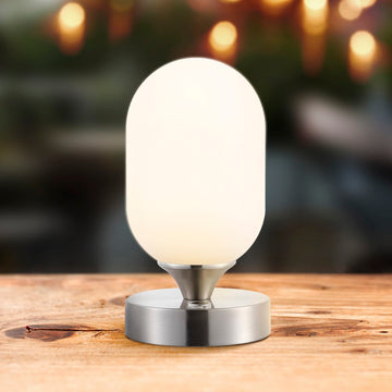 Eli 8" Bohemian Farmhouse Iron Rechargeable Integrated LED Table Lamp - JONATHAN Y